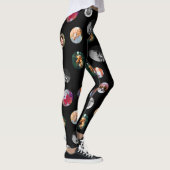 8 Foto polka dot Template Circles Black Übungen Leggings (Rechts)