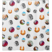 8 Foto polka dot Template Circles White Tuch Duschvorhang (Vorderseite)