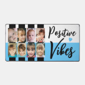 8 Foto positive Vibes Streifen schwarz blau Schreibtischunterlage (Vorderseite)