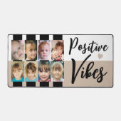 8 Foto positive Vibes Streifen schwarz braun Schreibtischunterlage (Vorderseite)