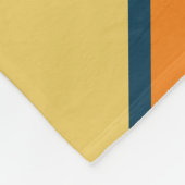 8 Foto Retro Strip Muster Regenbogenmonogramm Fleecedecke (Ecke)