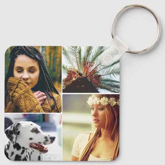 8 Foto Schlüsselanhänger aus doppelseitigem Metall (Rückseite)