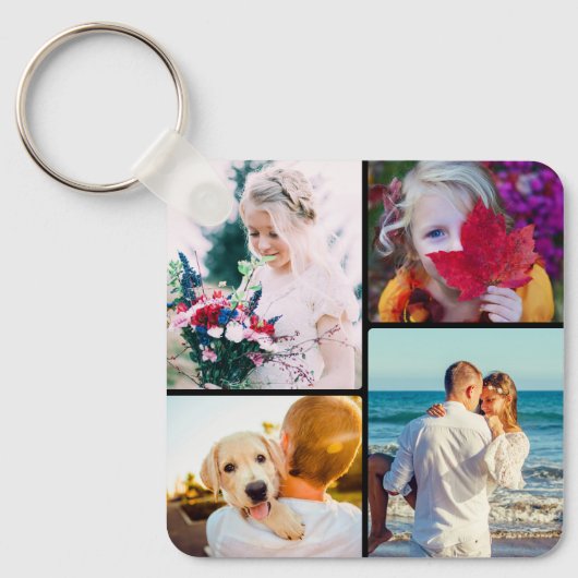 8 Foto Schlüsselanhänger aus doppelseitigem Metall (Vorderseite)