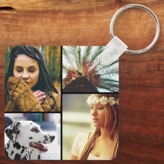 8 Foto Schlüsselanhänger aus doppelseitigem Metall (Rückseite)