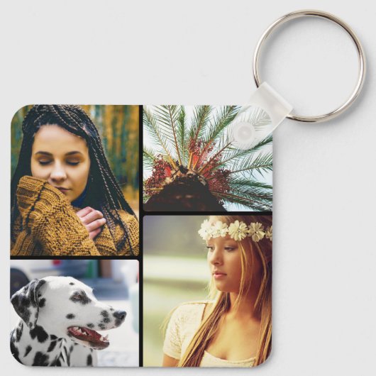 8 Foto Schlüsselanhänger aus doppelseitigem Metall (Rückseite)