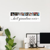 8 FotoCollage Beste Oma je Poster (Heimbüro)