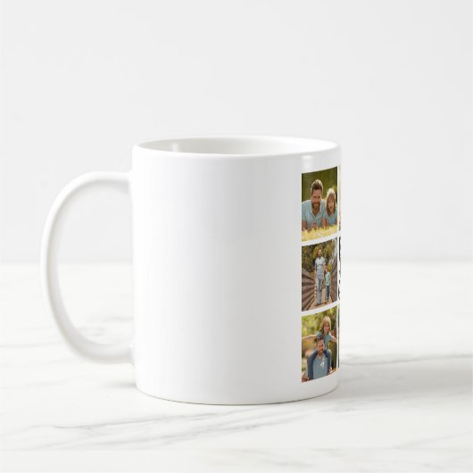 8 FotoCollage Bester Vater je Kaffeetasse (Links)