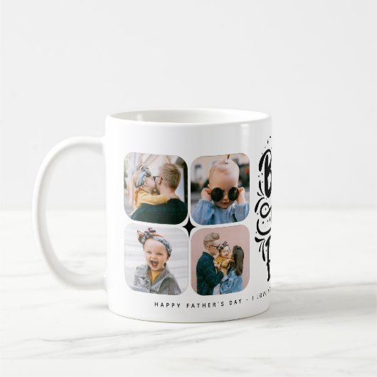 8 FotoCollage Bester Vater je Kaffeetasse (Links)