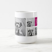 8 FotoCollage Custom Berry Monogram Kaffeetasse (Mittel)