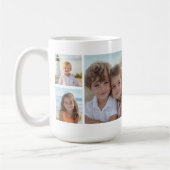 8 FotoCollage Custom Berry Monogram Kaffeetasse (Links)