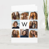 8 FotoCollage Custom Monogram Black and White (Vorderseite)