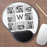 8 FotoCollage Custom Monogram Black and White Gel Mousepad<br><div class="desc">Für dieses Design können Sie Instagram-Fotos verwenden. Verwenden Sie 8 quadratische Bilder,  um ein einzigartiges und persönliches Geschenk zu schaffen. Oder man behalte den Hipster Welpe und macht einen trendigen Sake. Wenn Sie die Bilder anpassen müssen,  klicken Sie auf das Werkzeug anpassen,  um Änderungen vorzunehmen.</div>