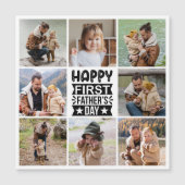 8 FotoCollage Erste Vatertag Magnetkarte (Vorderseite)
