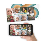 8 FotoCollage - Frohe Weihnachten Retro Streifen