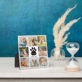 8 FotoCollage I Liebe Meine Dog Paw Print Fotoplatte