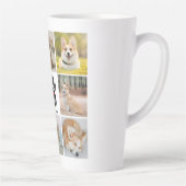 8 FotoCollage I Liebe Meine Dog Paw Print Milchtasse (Rechts)