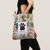 8 FotoCollage I Liebe Meine Dog Paw Print Tasche (Von Nahem)