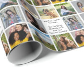 8 FotoCollage Ihren Gruß hinzufügen Geschenkpapier (Rolleneckpunkt)