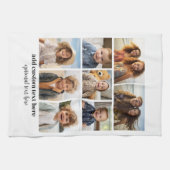 8 FotoCollage - Moderne Minimal Schwarz und Weiß Geschirrtuch (Horizontal)