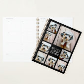 8 Fotocollage Optionaler Text — Schwarz bearbeiten Planer (Anzeige)