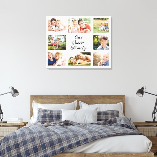 8 FotoCollage Unsere süße Familie Leinwanddruck (Insitu (Schlafzimmer))