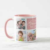 8 FotoCollage Wir Liebe Sie Großes Oma Rosa Tasse (Links)