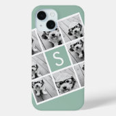 8 Fotomaterial Custom Monogram Minze Green Case-Mate iPhone Hülle (Rückseite)