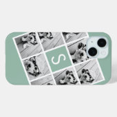 8 Fotomaterial Custom Monogram Minze Green Case-Mate iPhone Hülle (Rückseite (Horizontal))