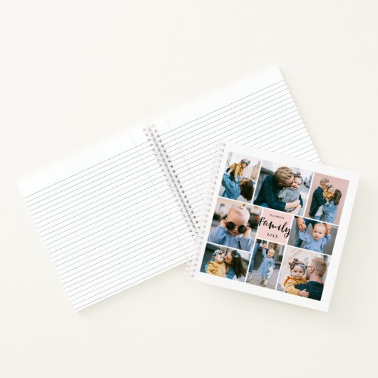 8 Fotomaterial Moderne Familie Personalisiert | Bl Notizblock (Innenseite)