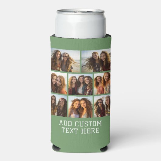 8 Fotomaterial - Moderne Minimal Green Selters Dosenkühler (Seltzer Vorderseite)