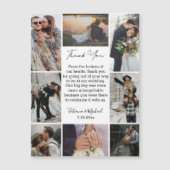 8 Fotos Collage modern danke Hochzeitsmagnet Magnetkarte (Vorderseite)