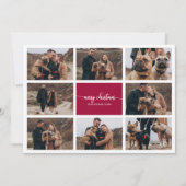 8 Fotos Collage Stilvolle Schrift Frohe Weihnachte Einladung (Vorderseite)