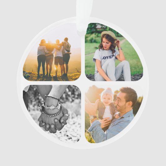 8 Fotovorlage Doppelseitige Acrylschmuck Ornament (Vorderseite)