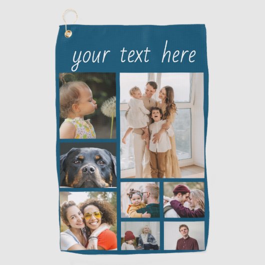 8 Fotovorlagenauflistung mit benutzerdefiniertem T Golfhandtuch (Vorderseite)