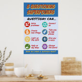 8 Fragen an die Supermächte Poster (Küche)