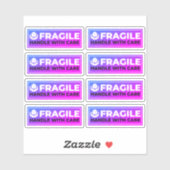 8 Fragile Shipping Stickers (Handle with Care) Aufkleber (Blatt)