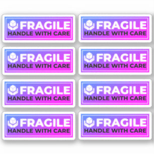 8 Fragile-Versandaufkleber (Vorsichtig behandeln) Aufkleber