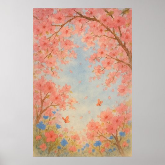 8. Frühjahr, unter dem Blossom Himmel, saisonale P Poster (Vorne)