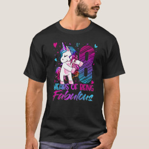 8. Geburtstag 8 Jahr Jährige Blüte Einhorn Par T-Shirt