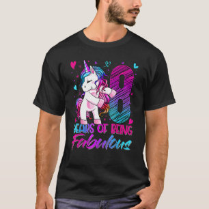 8. Geburtstag 8 Jahr Jährige Blüte Einhorn Par T-Shirt