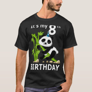 8. Geburtstag 8 Jahre altes Party Tier Panda 7 T-Shirt