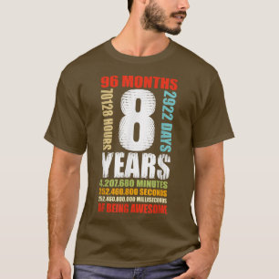 8. Geburtstag 8 Jahre Jungen Mädchen Kinder Party  T-Shirt