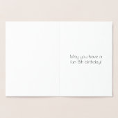 8. Geburtstag - Art Deco Inspiriert Aussehen "8" + Folienkarte (Innenseite)