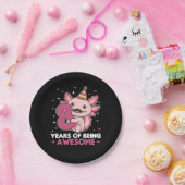 8. Geburtstag Axolotl achtjährig süße Axolotls Pappteller (Party)