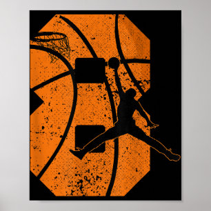 8. Geburtstag Basketball 7 Jahre Party 8 Jahre Ach Poster