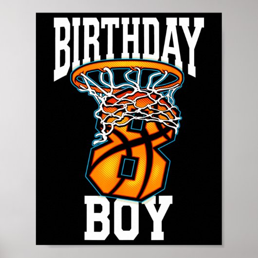 8. Geburtstag Basketball 8 Jahre Altes Kind Gesche Poster (Vorne)