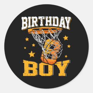 8. Geburtstag Basketball Boy 8 Jahre alter Basketb Runder Aufkleber
