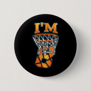 8. Geburtstag Basketball Player I m 8 Boys Girls B Button