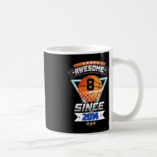 8. Geburtstag Basketball Spieler 8 Jahre alter Jun Kaffeetasse