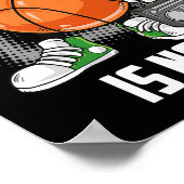 8. Geburtstag Basketball Spielspass 8 Jahre altes Poster (Ecke)